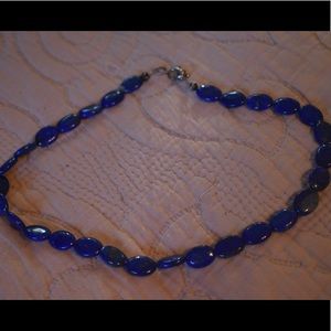 Lapis lazuli gemstone necklace beaded